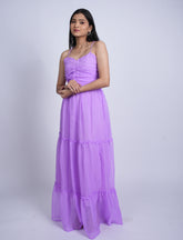 Lavender Tiered Maxi Dress