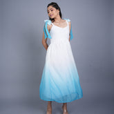Ombre Tie-Strap Midi Dress