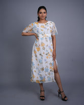 Floral Slit Midi Dress