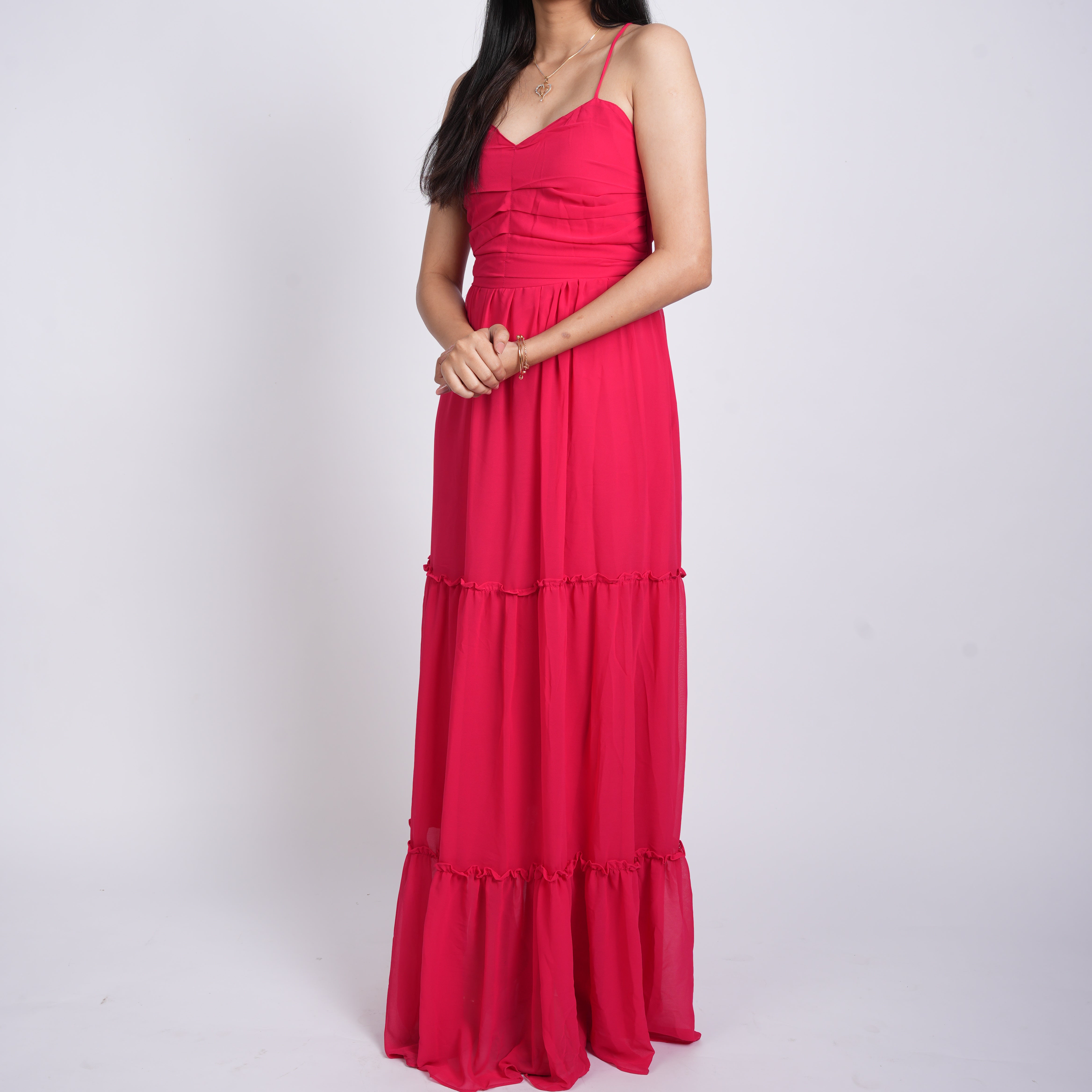 Elegant Red Maxi Dress