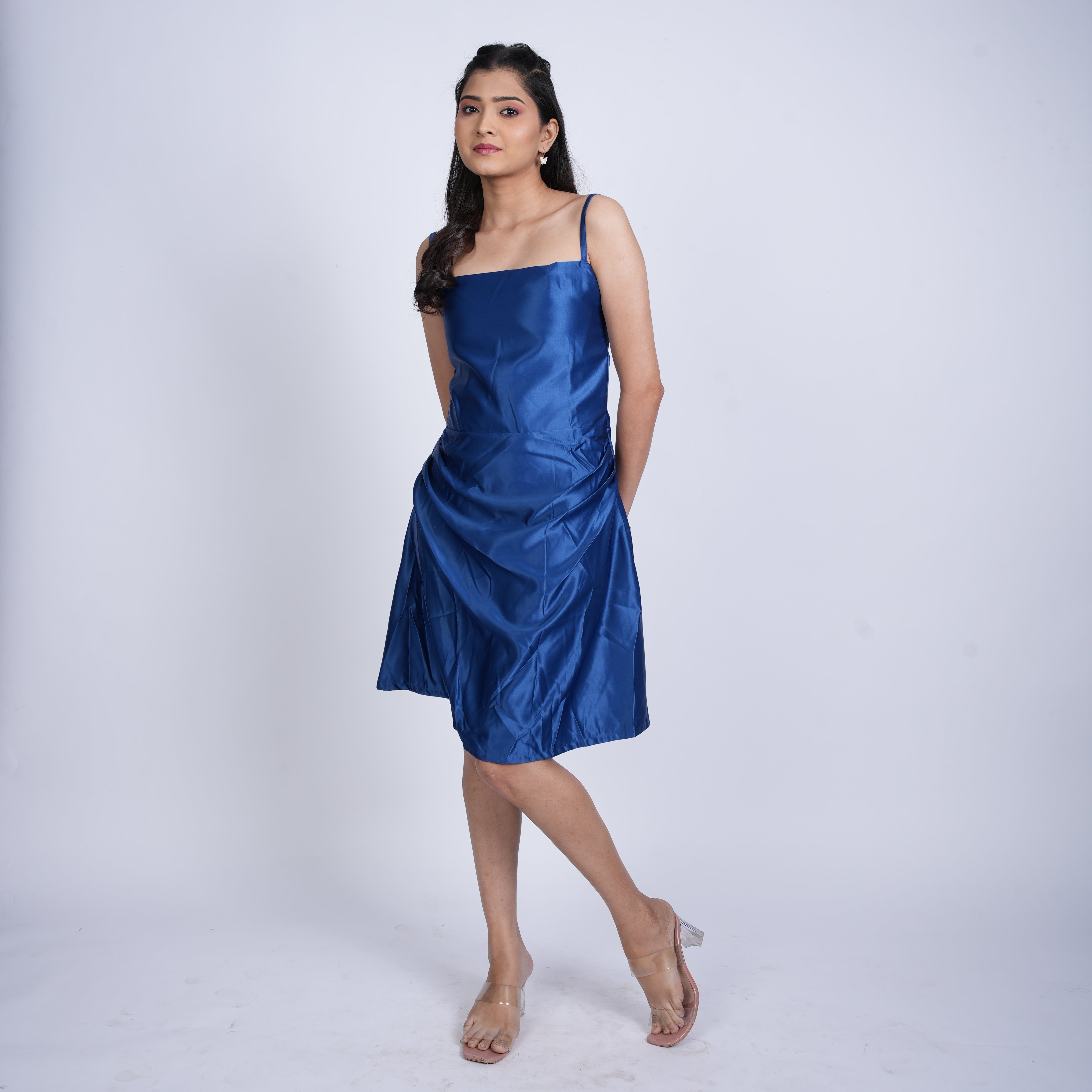 Royal Blue Satin Slip Dress