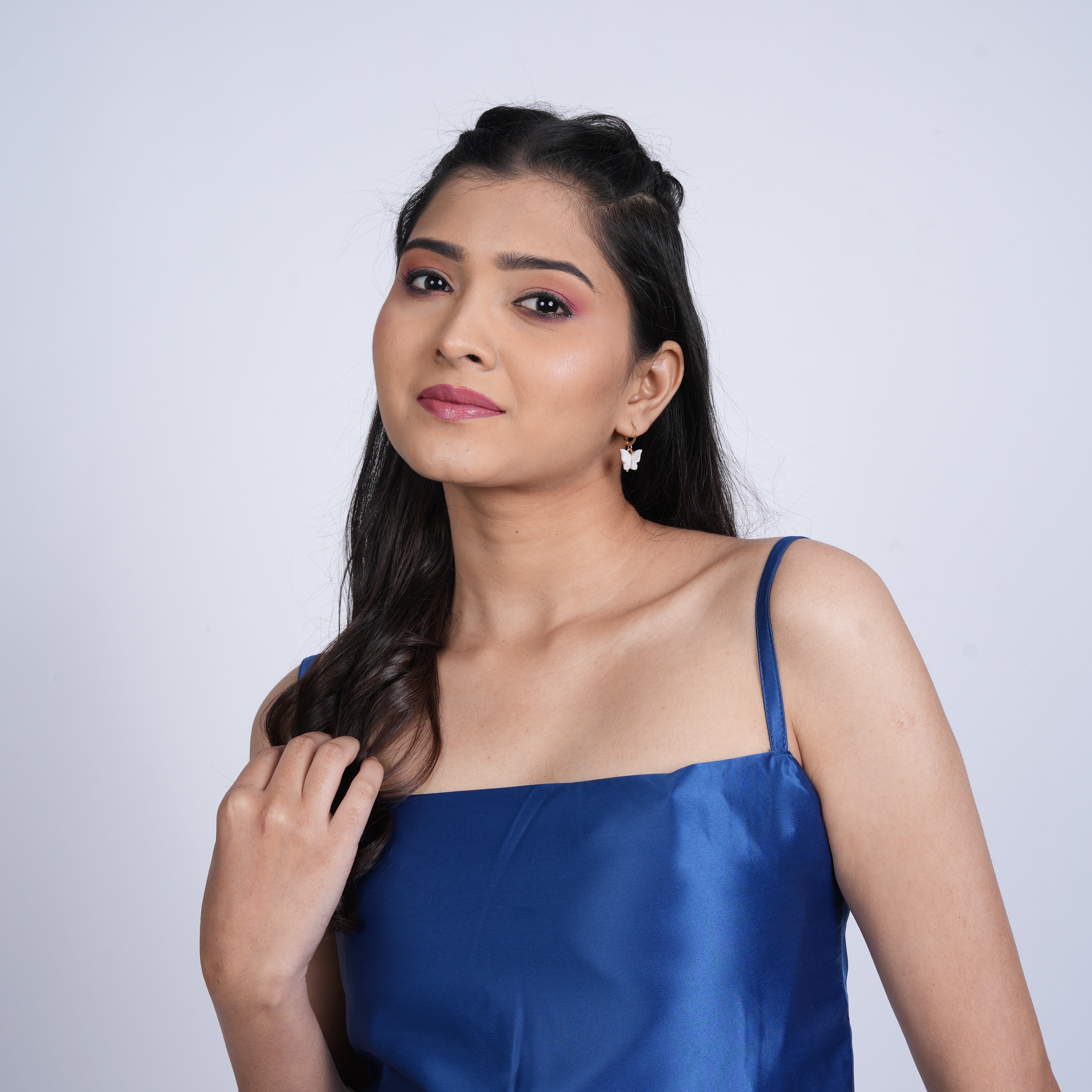Royal Blue Satin Slip Dress