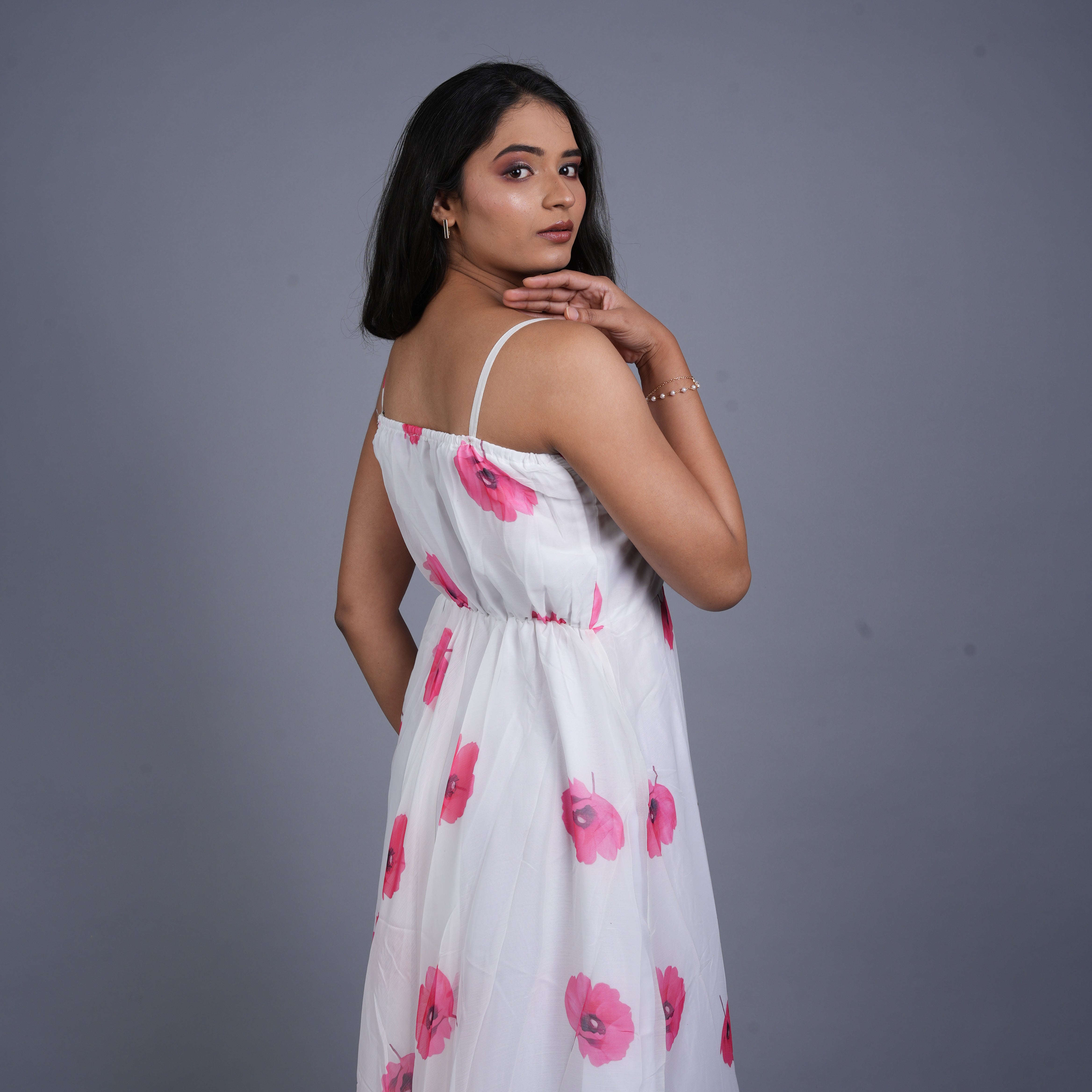 White Floral Maxi Dress