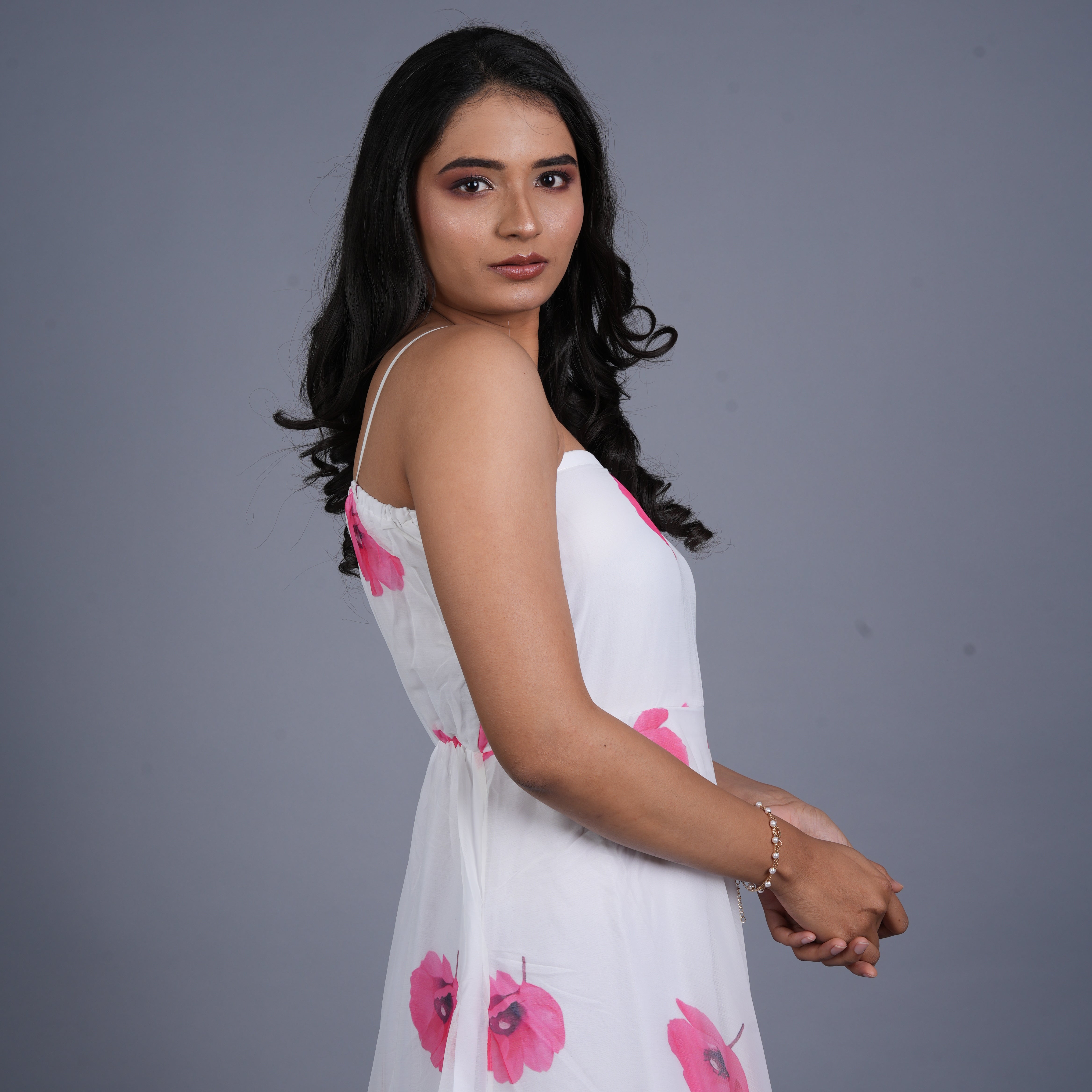 White Floral Maxi Dress