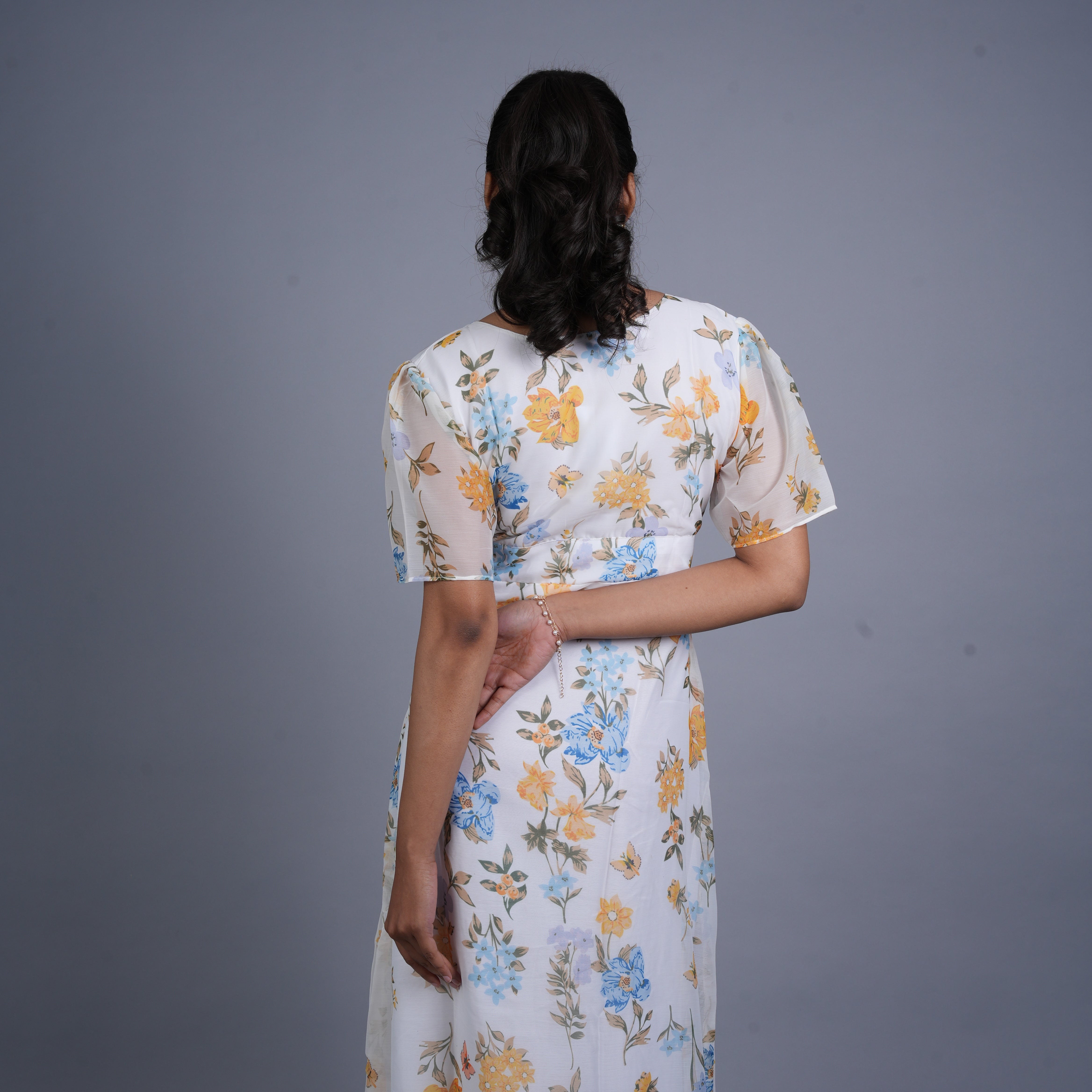 Floral Slit Midi Dress
